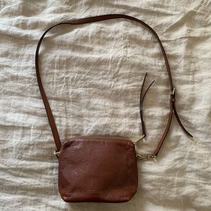 Fossil brown leather crossbody